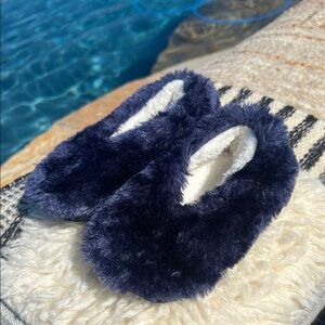 Cozy Navy Blue Kids Slippers